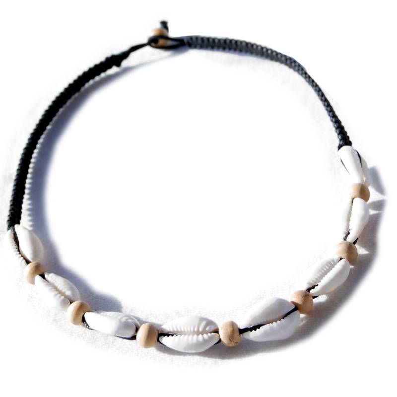 Seestern Sportswear Seestern Halskette Modeschmuck aus Kauri Muscheln & Holzperlen /105