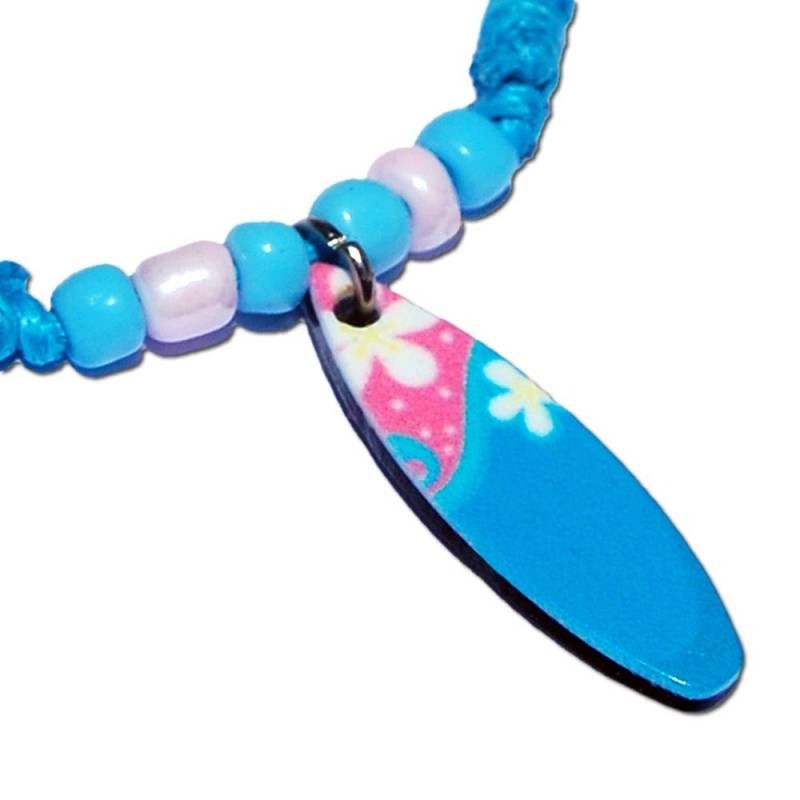 Seestern Sportswear Seestern Halskette Modeschmuck mit Surfboard Nylon Anhänger 2,5 cm variables Halsband /1585