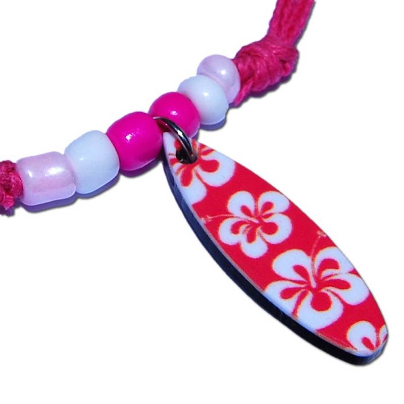 Seestern Sportswear Seestern Halskette Modeschmuck mit Surfboard Nylon Anhänger 2,5 cm variables Halsband /1588
