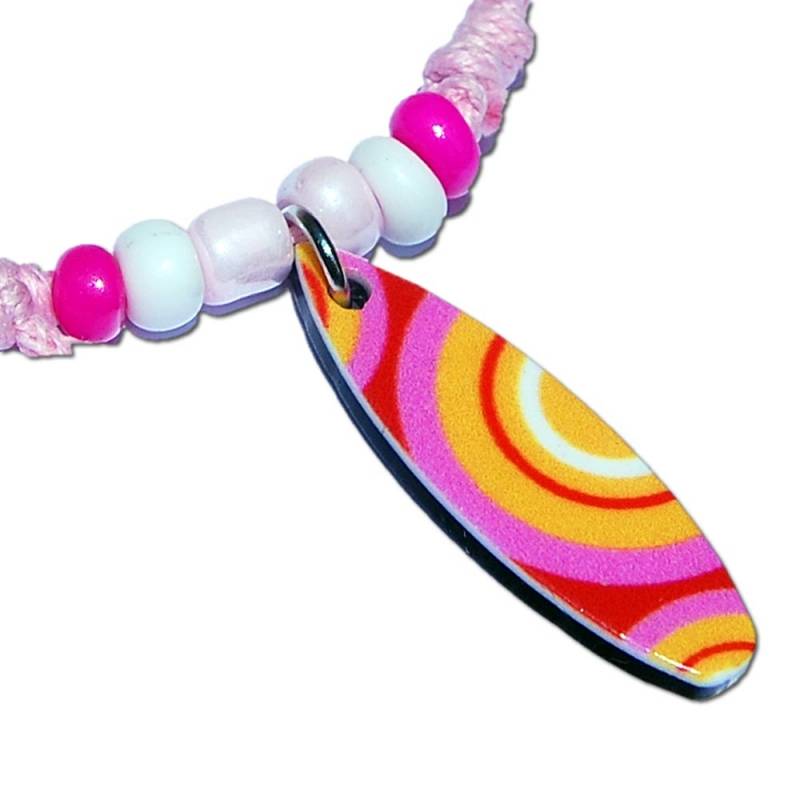 Seestern Sportswear Seestern Halskette Modeschmuck mit Surfboard Nylon Anhänger 2,5 cm variables Halsband /1589