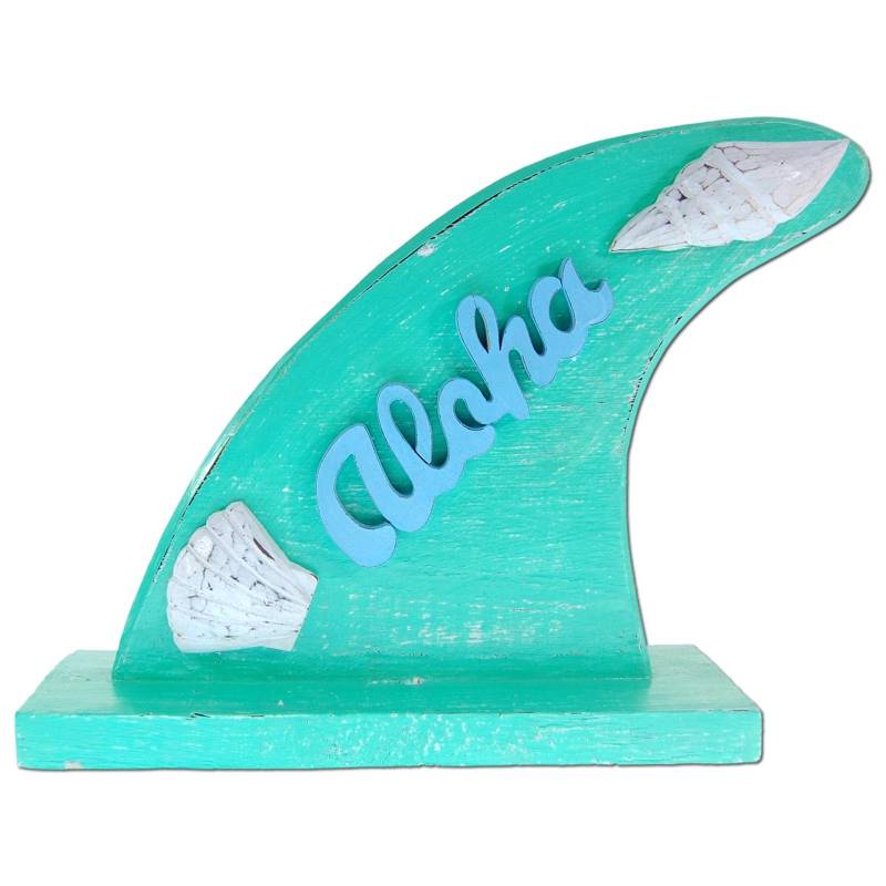 Seestern Sportswear Dekoration Holz Deko Surf Surfboard Fine Aloha Buchstütze 25 x 22 cm /1990