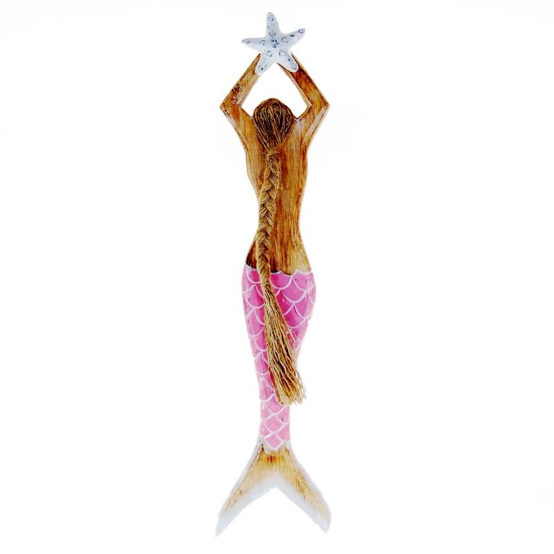 Seestern Sportswear Dekoration Holz Wand Deko Meerjungfrau Mermaid 62 x 14 cm /1981_L Schlussverkauf