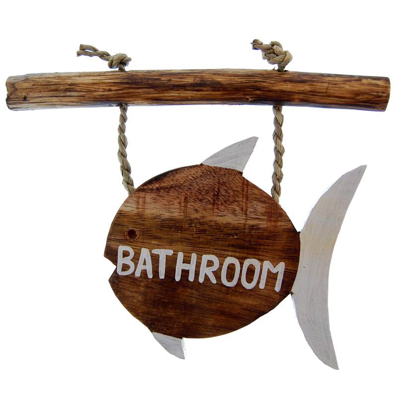 Seestern Sportswear Dekorations Holz Schild Bad Bathroom Badezimmer Hängeschild 26 x 15 cm /1982