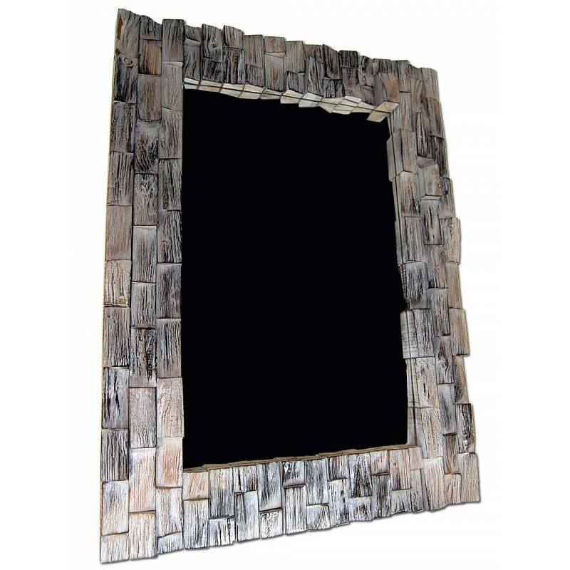 Seestern Sportswear SEESTERN Wand Spiegel 60x100cm Holzrahmen in Teakholz für Bad, Garderobe etc./1904 Outlet