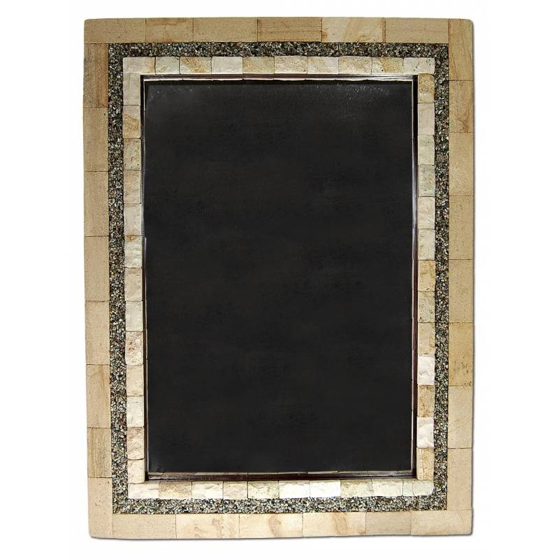 Seestern Sportswear SEESTERN Wand Spiegel 60x100cm mit Stein- Holzrahmen für Bad, Garderobe etc./1901