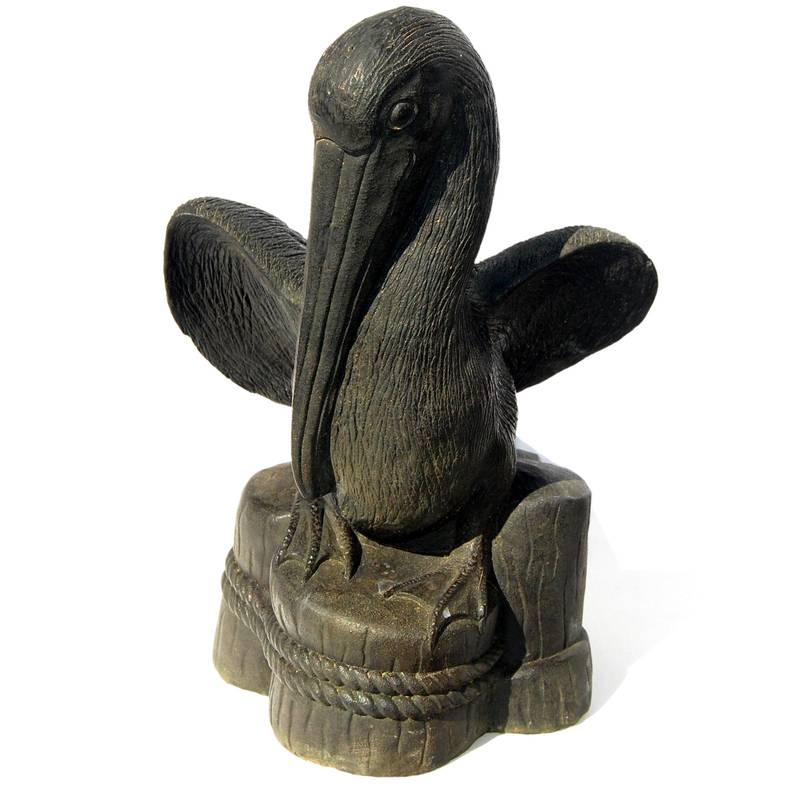 Seestern Sportswear Seestern Homedeko Pelikan Garten Statue Figur Skulptur 50 cm Steinguß für innen & außen /2481