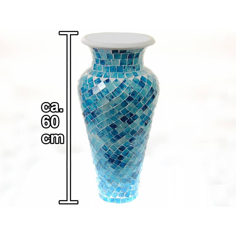 Seestern Sportswear SEESTERN Mosaik Boden Vase Tonvase mit Glas Mosaik verziert 60cm hoch /1625 Schlussverkauf