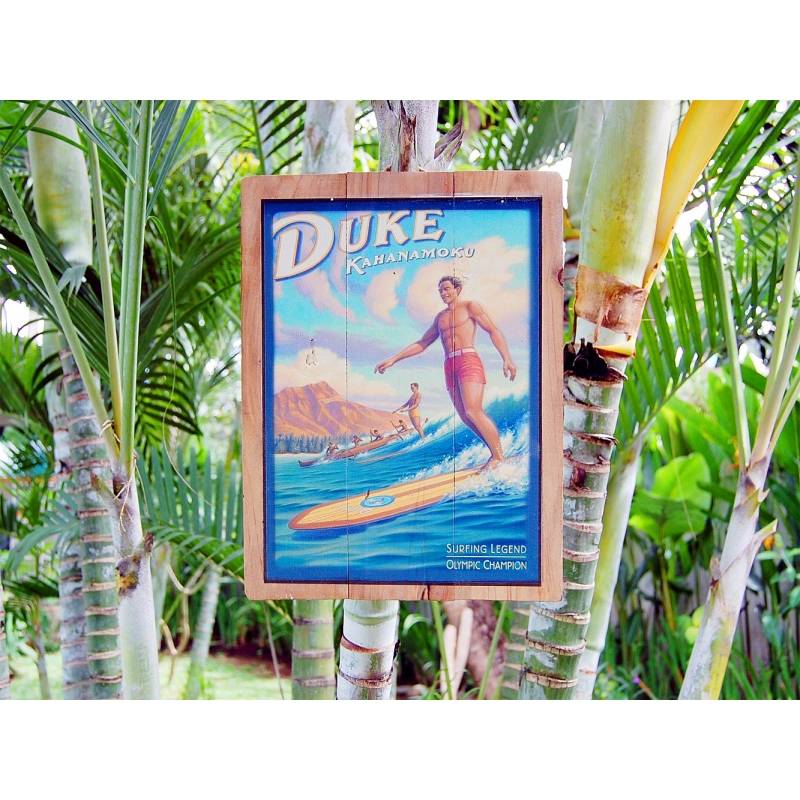 Seestern Sportswear Seestern Deko Holz Wandbild im Vintage Sixties Surf Look 50 x 80 cm Surfing Motiv /1818 Günstiger Verkauf