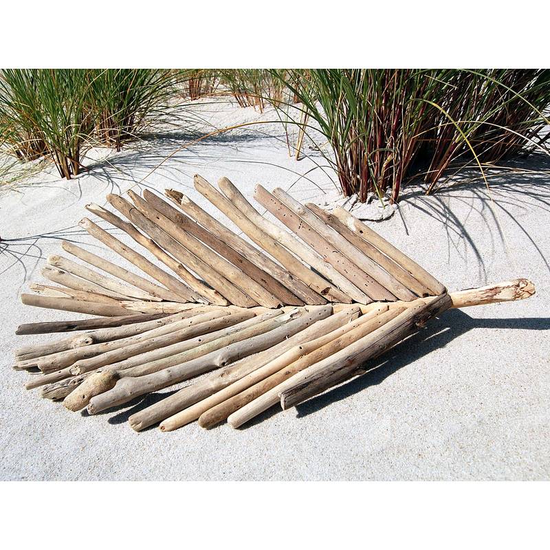 Seestern Sportswear SEESTERN Treibholz Deko Blatt Schale (60 cm) Motiv Wanddeko Driftwood Holzdeko /2350 Online