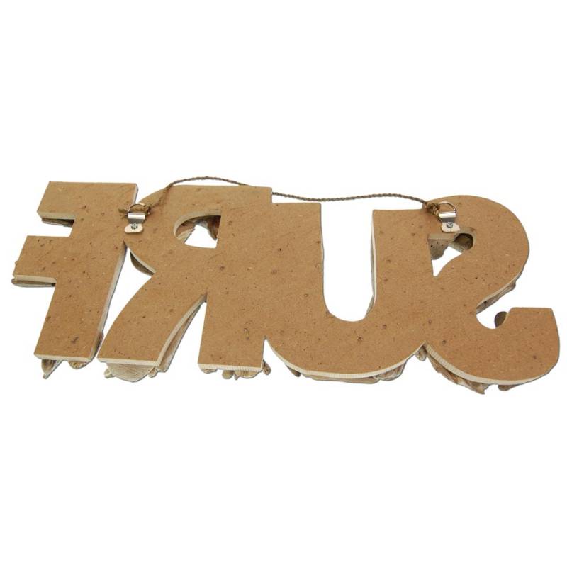 Seestern Sportswear SEESTERN Treibholz Deko m. SURF Motiv Wanddeko Driftwood Surfing Schild Holzdeko /1434 im Angebot