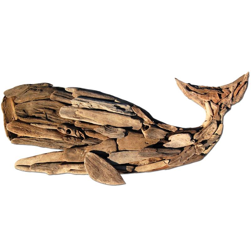 Seestern Sportswear SEESTERN Treibholz Deko m.Wal (106 cm) Motiv Wanddeko Driftwood Holzdeko /2341