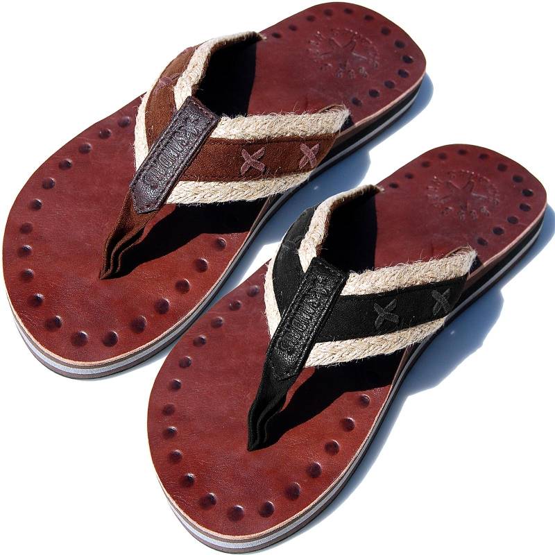 Seestern Sportswear SEESTERN Herren Leder Zehentrenner Zehensandale Zehensteg Sandalen Gr.40-50 /1961