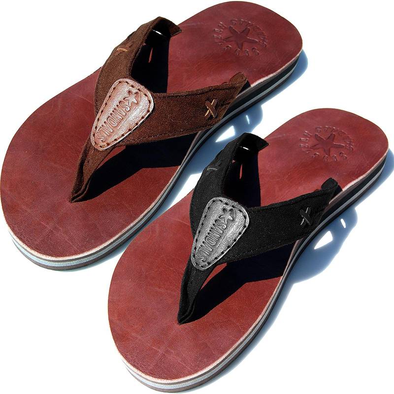 Seestern Sportswear SEESTERN Herren Leder Zehentrenner Zehensandale Zehensteg Sandalen Gr.40-50 /1966