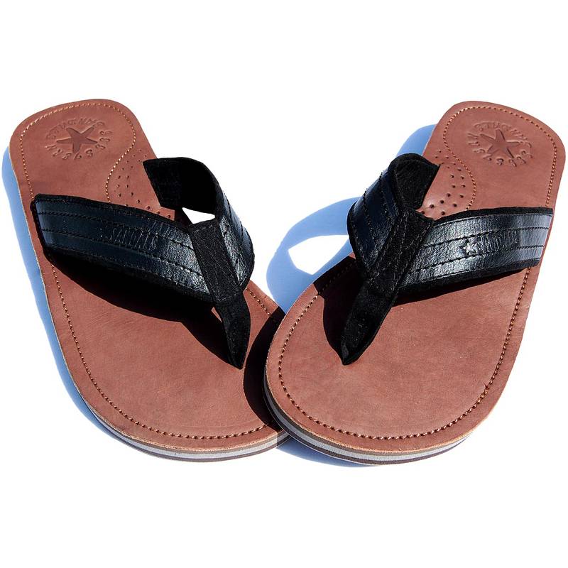 Seestern Sportswear SEESTERN Herren Leder Zehentrenner Zehensandale Zehensteg Sandalen Gr.40-50 /2364.bk Bis zu 50% Rabatt