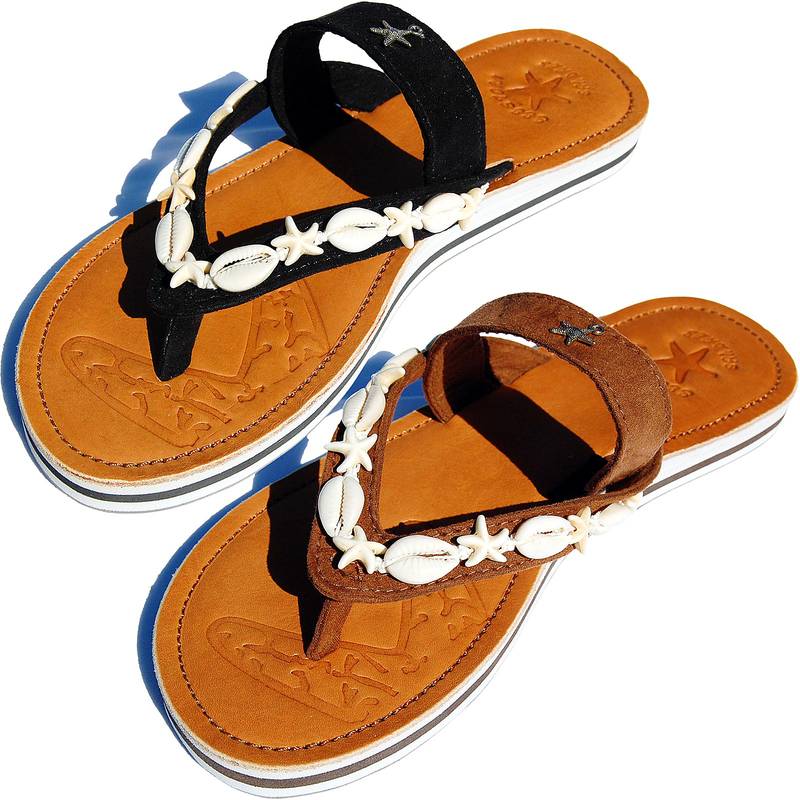 Seestern Sportswear SEESTERN Damen Leder Zehentrenner Zehensandale Zehensteg Sandalen in Gr.36-44 /2323