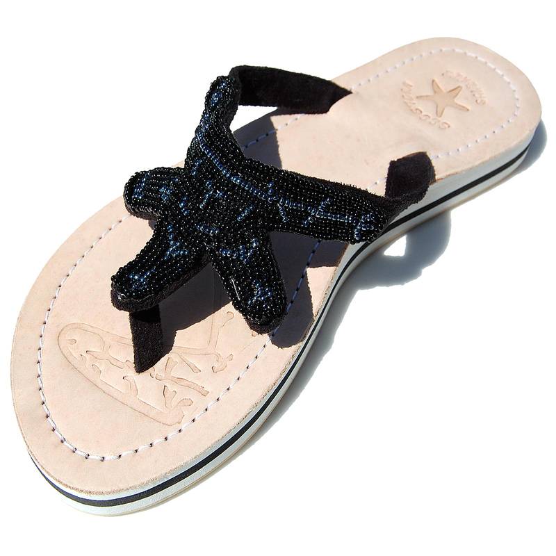 Seestern Sportswear SEESTERN Damen Leder Zehentrenner Zehensandale Zehensteg Sandalen in Größe 36-44 /2120 Clearance-Verkauf