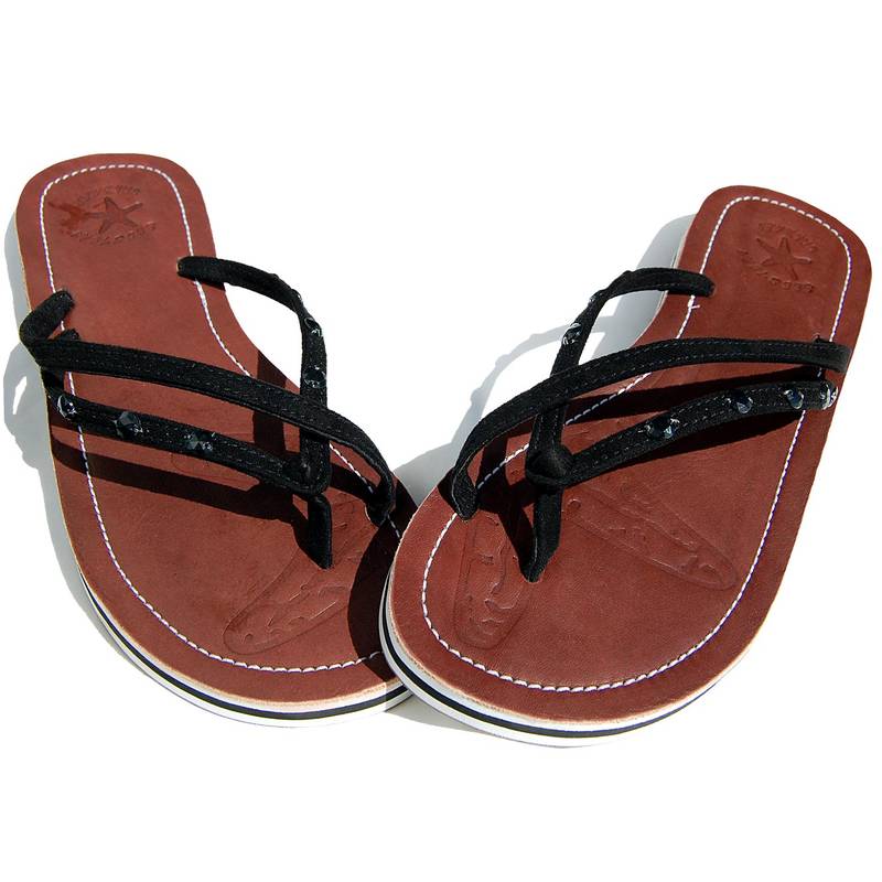 Seestern Sportswear SEESTERN Damen Leder Zehentrenner Zehensandale Zehensteg Sandalen in Größe 36-44 /2221 Auslauf