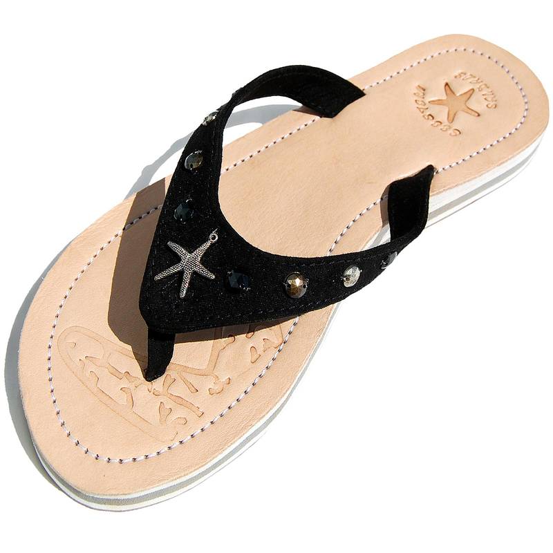 Seestern Sportswear SEESTERN Damen Leder Zehentrenner Zehensandale Zehensteg Sandalen in Größe 36-44 /2222