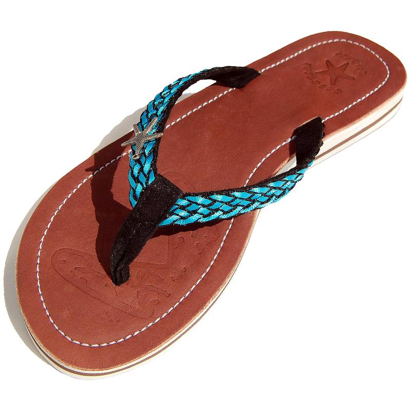 Seestern Sportswear SEESTERN Damen Leder Zehentrenner Zehensandale Zehensteg Sandalen in Größe 36-44 /2226