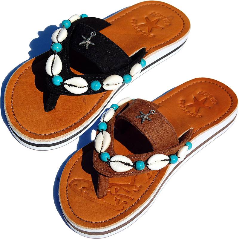 Seestern Sportswear SEESTERN Mädchen Leder Zehentrenner Zehensandale Zehensteg Sandalen in Gr.24-35 /2302