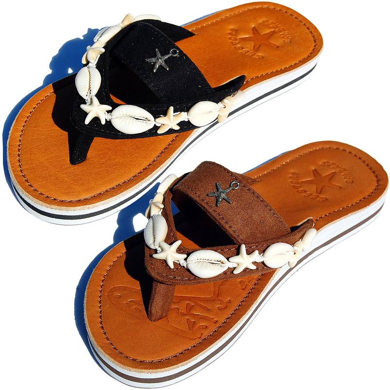 Seestern Sportswear SEESTERN Mädchen Leder Zehentrenner Zehensandale Zehensteg Sandalen in Gr.24-35 /2303