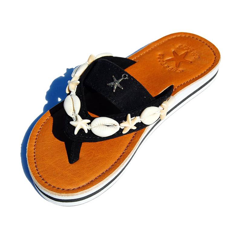 Seestern Sportswear SEESTERN Mädchen Leder Zehentrenner Zehensandale Zehensteg Sandalen in Gr.24-35 /2303 im Angebot