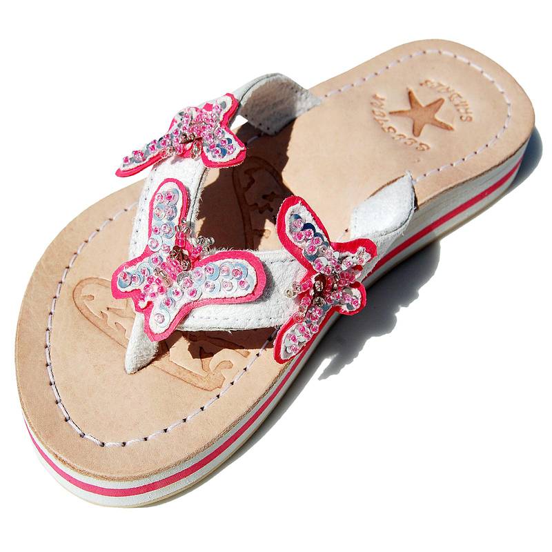 Seestern Sportswear SEESTERN Mädchen Leder Zehentrenner Zehensandale Zehensteg Sandalen in Gr.25-36 /2101