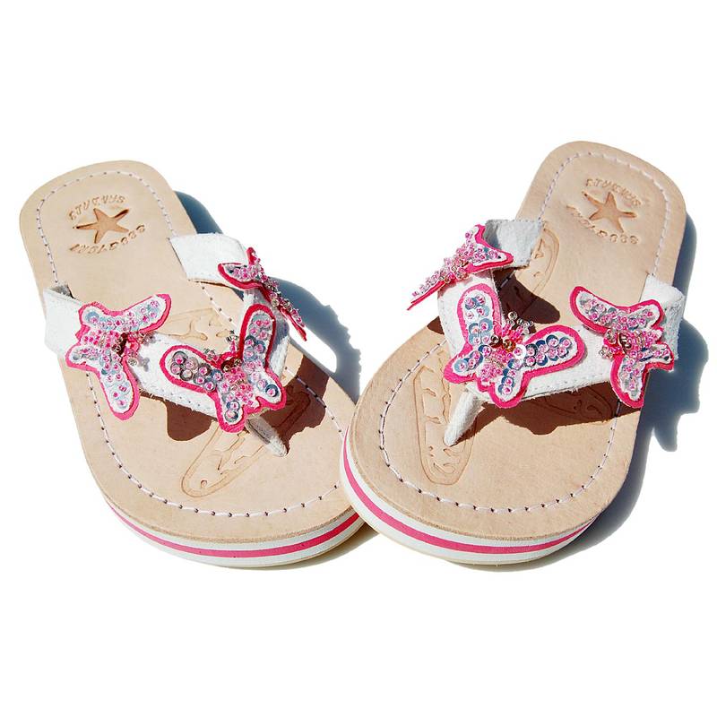 Seestern Sportswear SEESTERN Mädchen Leder Zehentrenner Zehensandale Zehensteg Sandalen in Gr.25-36 /2101 Exklusivangebot