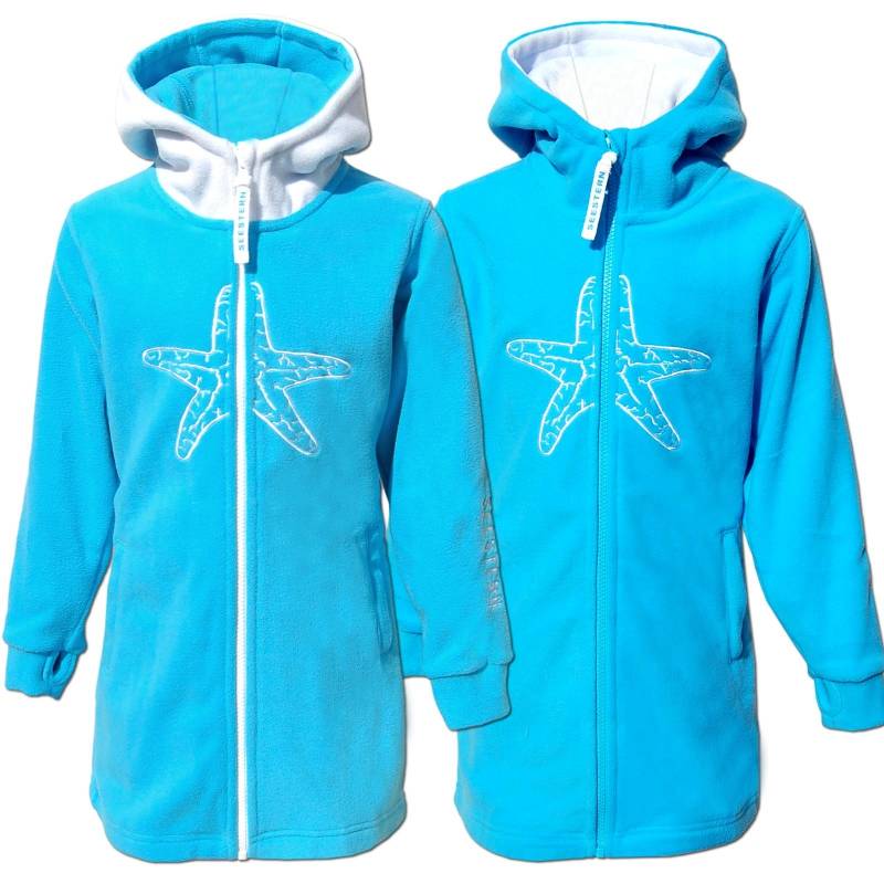Seestern Sportswear SEESTERN Kinder Kapuzen Fleecejacke Fleecemantel Fleece Sweatjacke 116-164 /2106.lb