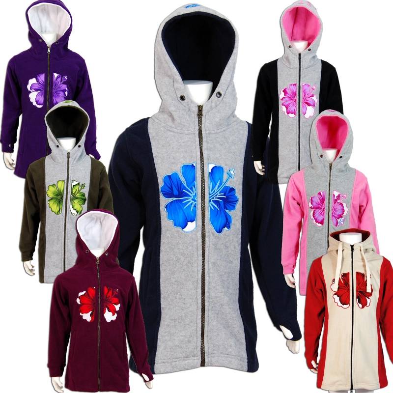 Seestern Sportswear SEESTERN Kinder Kapuzen Fleecejacke Fleecemantel Fleece Sweatjacke Girls in Größe 110 -116 /1104