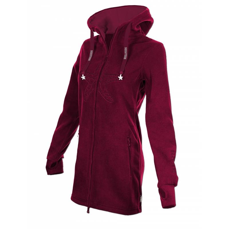 Seestern Sportswear SEESTERN Damen Kapuzen Fleecejacke 2WegeZipper Fleecemantel Fleece Sweatj.XS-4XL /2126.bx Verkauf