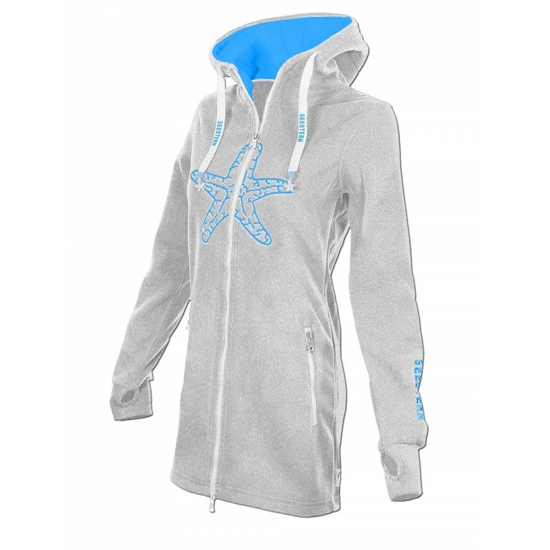 Seestern Sportswear SEESTERN Damen Kapuzen Fleecejacke 2WegeZipper Fleecemantel Fleece Sweatj.XS-4XL /2126.gy Super Sparpreis