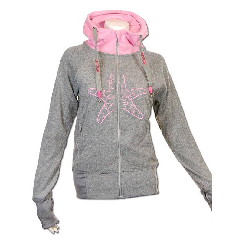 Seestern Sportswear SEESTERN Damen Kapuzen Sweat Shirt Jacke Pullover Zip Hoody Sweater Gr.XS-XXL Online