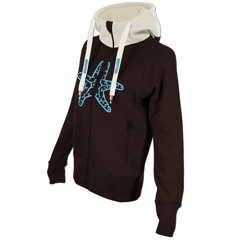 Seestern Sportswear SEESTERN Damen Kapuzen Sweat Shirt Jacke Pullover Zip Hoody Sweater Gr.XS-XXL /1422-1622 Auslauf