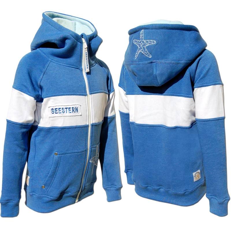 Seestern Sportswear SEESTERN Jungen Kapuzen Sweat Jacke Kapuzen Pullover Hoody Sweater 104-164 /2103_bl_wt