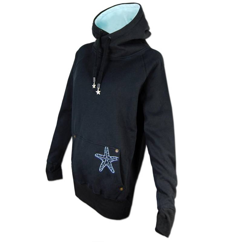 Seestern Sportswear SEESTERN Damen Langes Kapuzen Sweat Shirt Pullover Hoody Jumper Sweater GrXS-XXL /1321 Meist gekauft