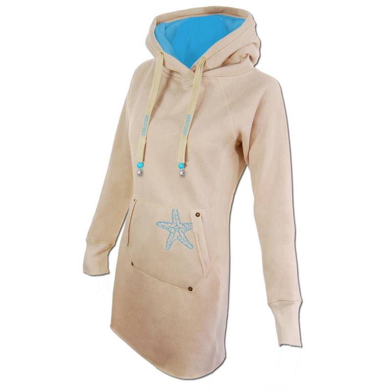 Seestern Sportswear SEESTERN Damen Langes Kapuzen Sweat Shirt Pullover Hoody Sweater Gr.XS-3XL /1525 Blitzverkäufe