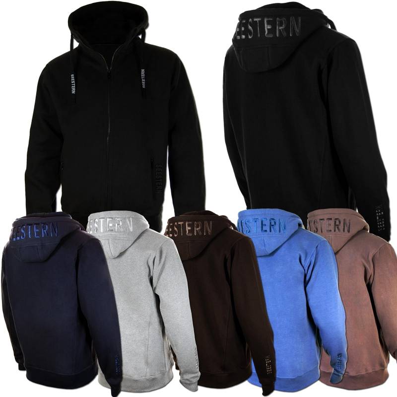 Seestern Sportswear SEESTERN Herren Kapuzen Sweat Shirt Jacke Pullover Zip Hoody Sweater Gr.S-XL /1340