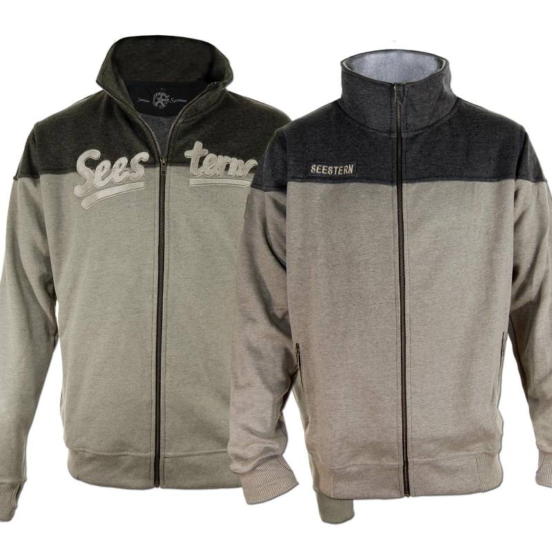 Seestern Sportswear SEESTERN Herren Stehkragen Sweat Shirt Jacke Pullover Zip Hoody Sweater Gr.S-XXL /1747-48