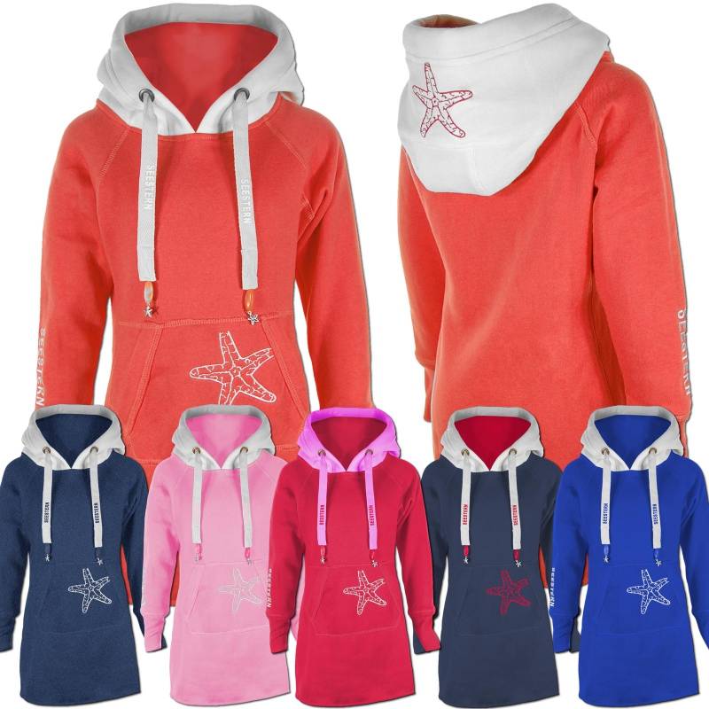 Seestern Sportswear SEESTERN Kinder Langes Kapuzen Sweat Shirt Pullover Hoody Sweater Gr.116-164 /1805