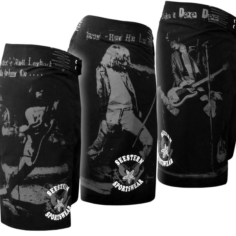 Seestern Sportswear SEESTERN Herren Boardshorts Surfshort Ramones Print Boardshort Surf Shorts S-XXXL /1244