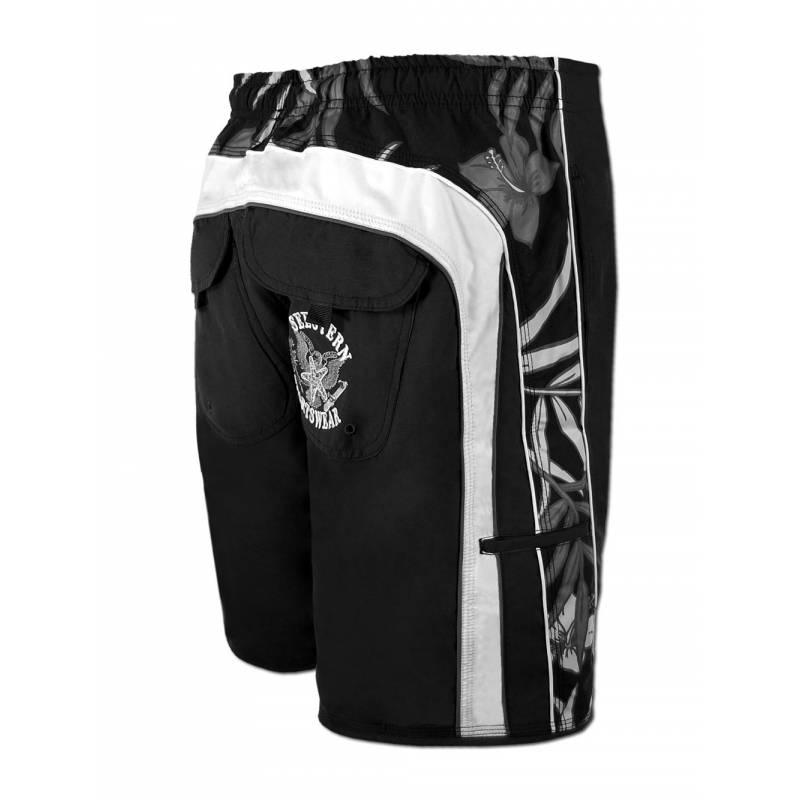 Seestern Sportswear SEESTERN Herren Boardshorts Badeshorts mit Gummizug hinten& Eingrifftaschen S-3XL mittellang 47-49cm /1843 im Angebot