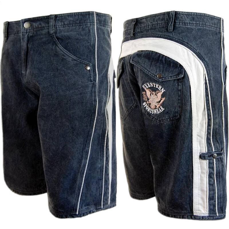Seestern Sportswear SEESTERN Herren Walkshorts Cargo Shorts Bermuda Kurze Hose Short Jeans / Denim