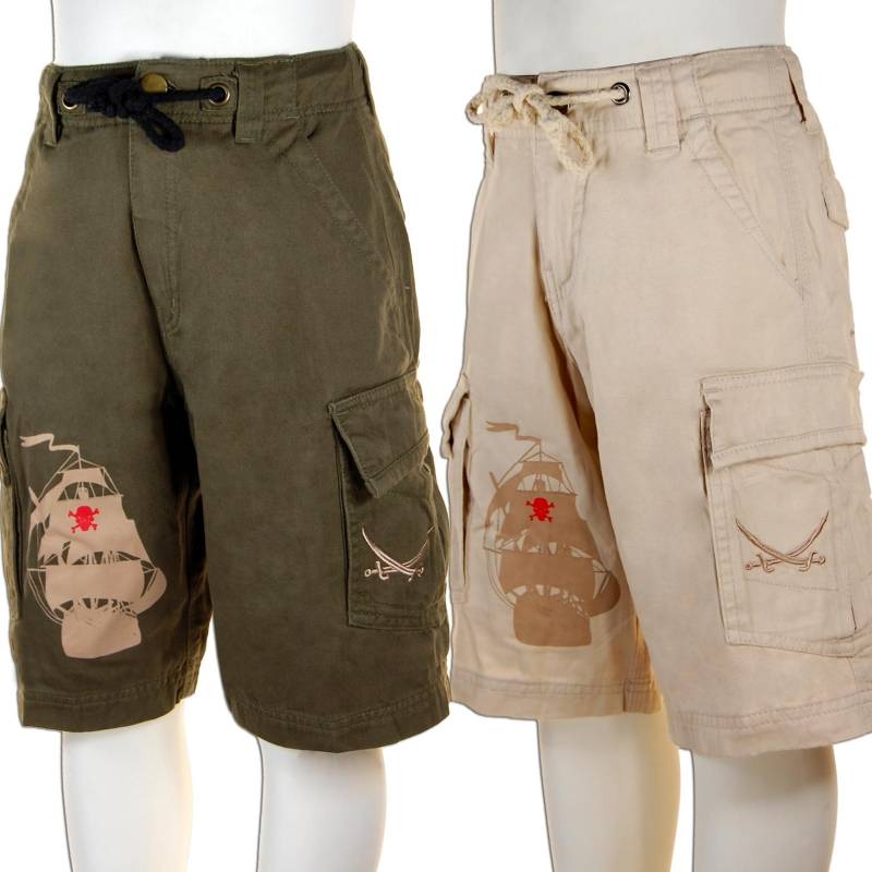 Seestern Sportswear SEESTERN Kinder Piraten Walkshorts Cargo Shorts Bermuda Kurze Hose Creme & Olive