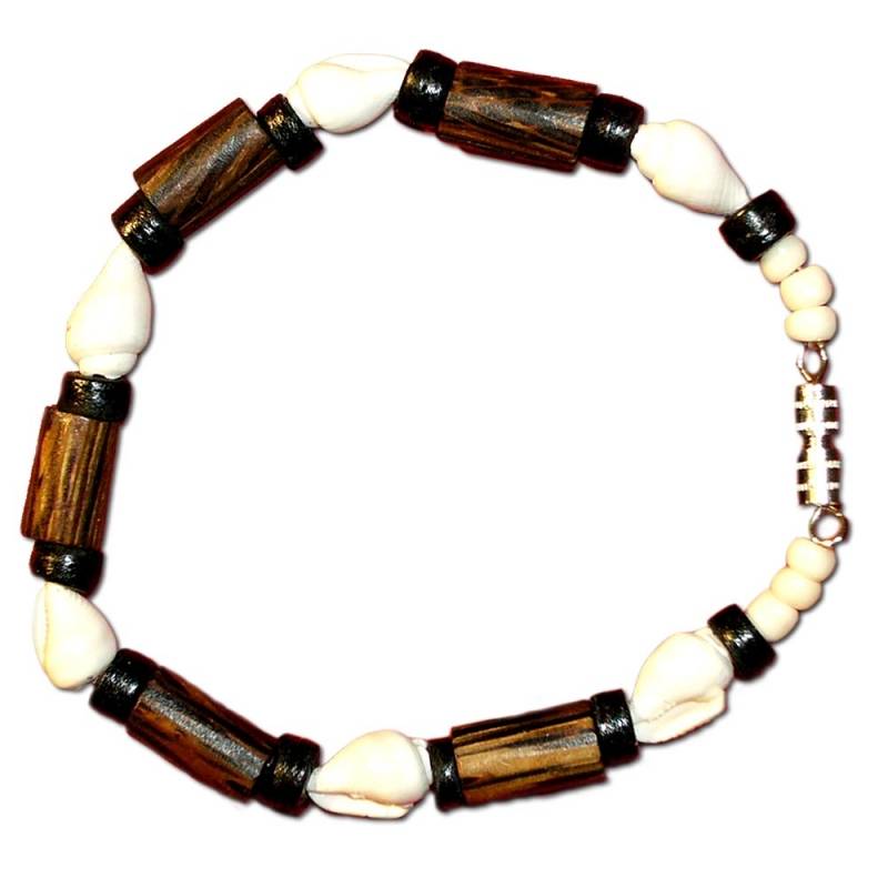 Seestern Sportswear SEESTERN Armband / Armbänder mit Muschel Kokos Design, Muschel Modeschmuck/007.bw