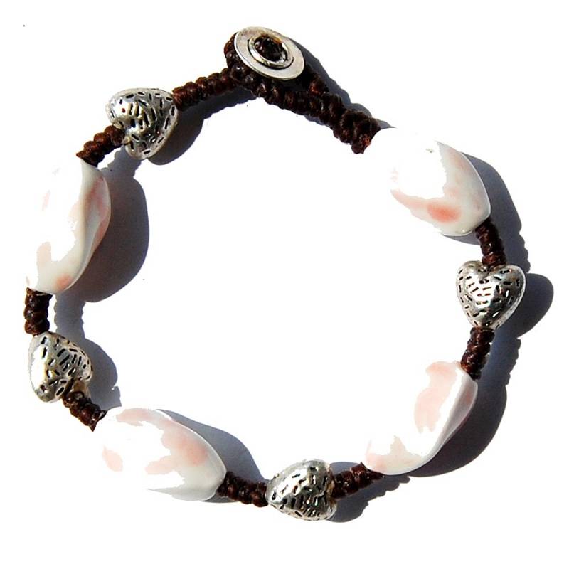 Seestern Sportswear Seestern Armband Modeschmuck aus Metal Keramik geflochtenes Viscose Band /1203
