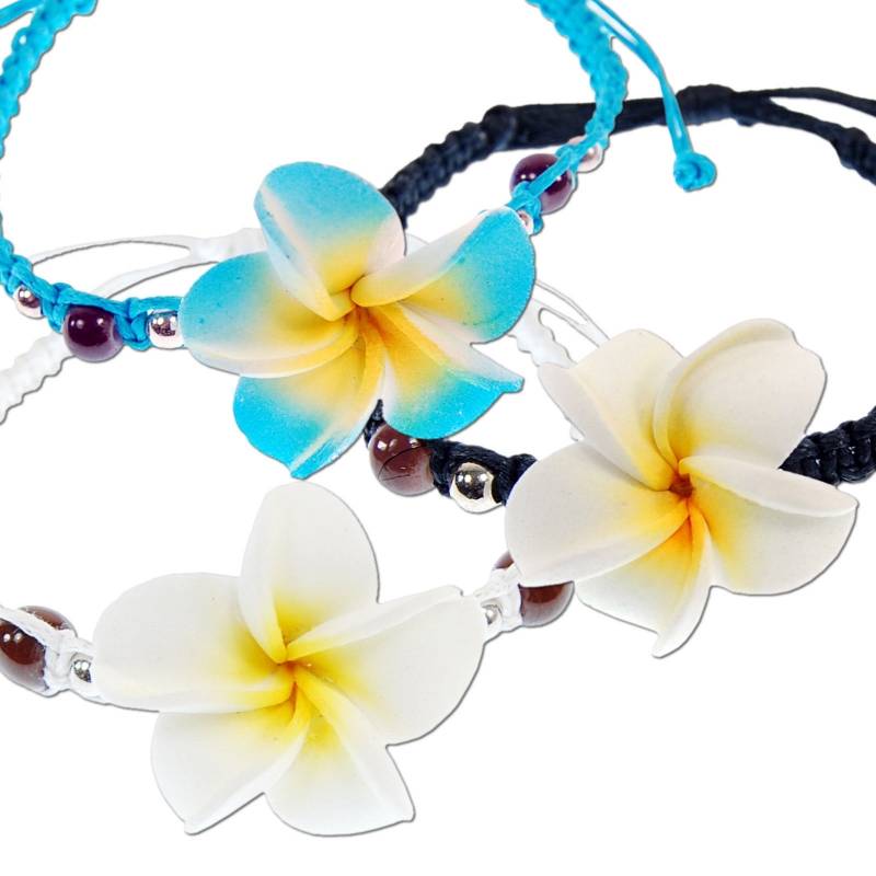 Seestern Sportswear Seestern Armband Modeschmuck Frangipani Blüten / Blumen Design variable Größe /1501