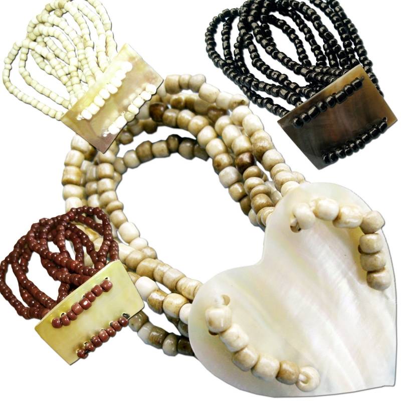 Seestern Sportswear Seestern Armband Modeschmuck Perlmut Plättchen Design Nylonperlen Elastikstränge