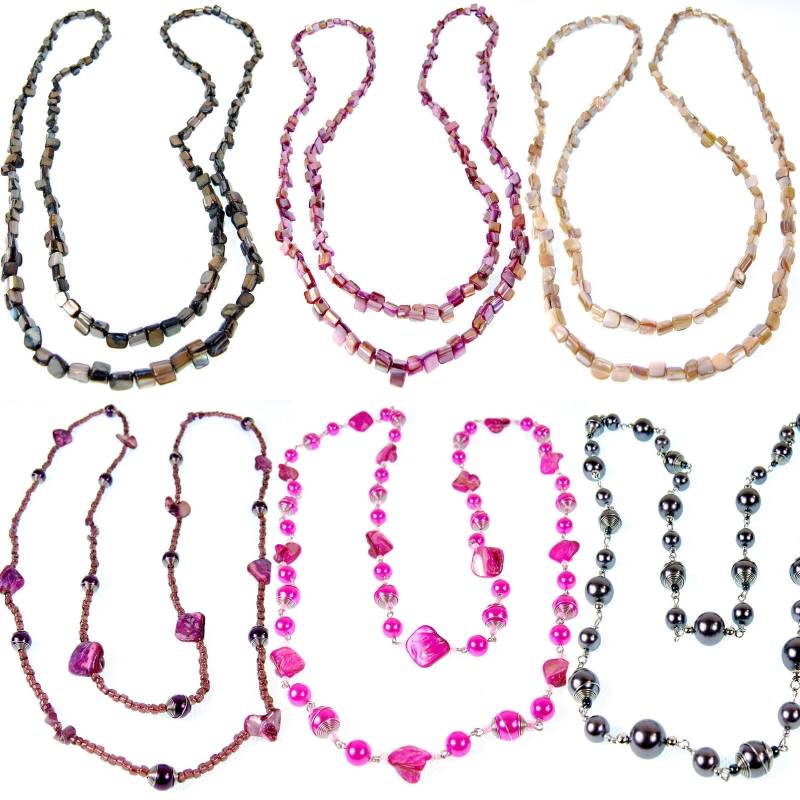 Seestern Sportswear Seestern Lange Halskette exotischer Modeschmuck Perlenkette Perlmutkette