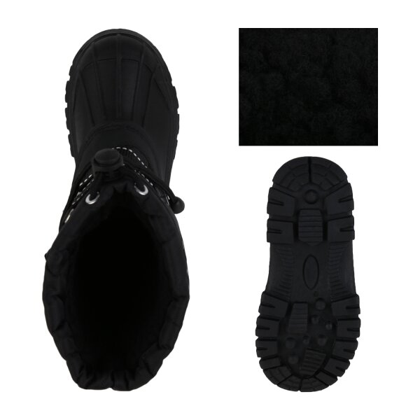 Stiefelparadies Kinder Winter Boots in Schwarz Auslauf